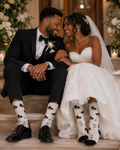 Custom Wedding socks