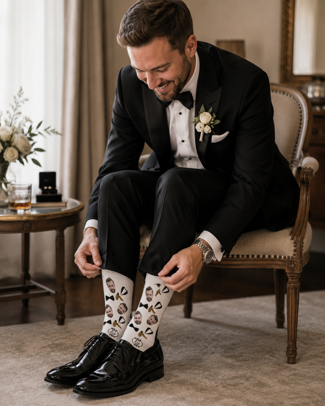 Custom Wedding socks
