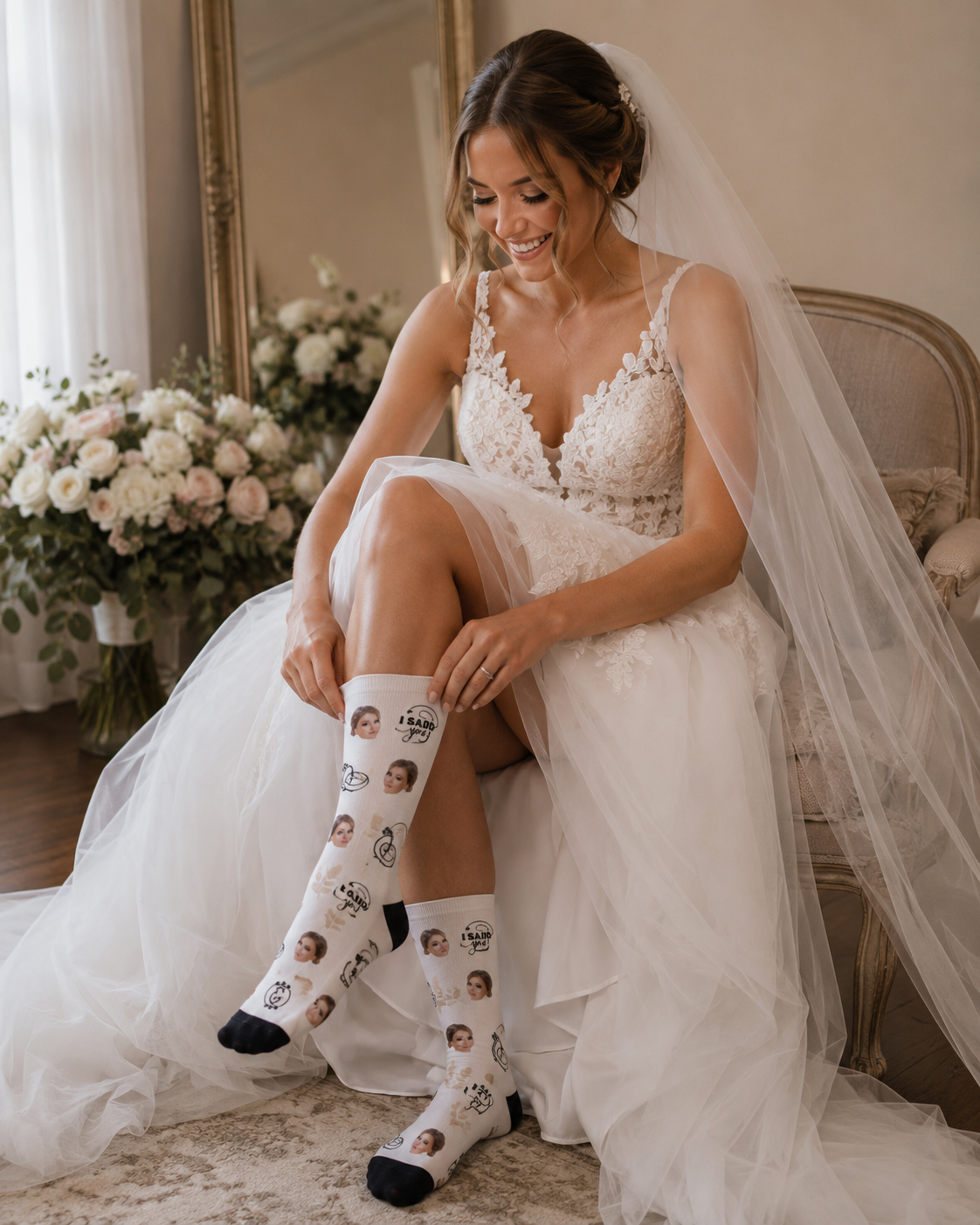 Custom Wedding socks