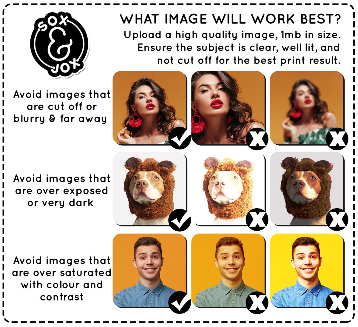 Sox and Jox Photo Requirements 